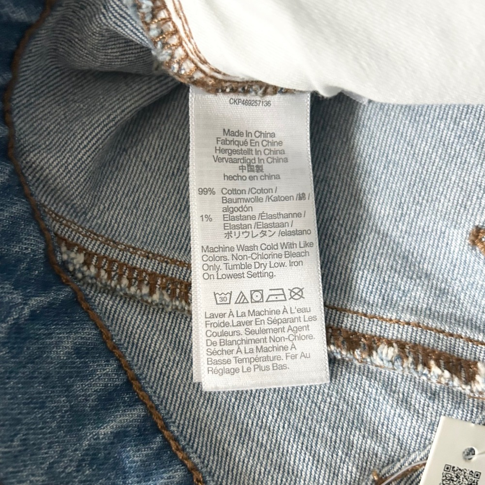 NEW Madewell The Perfect Vintage Wide-Leg Jean Harding Wash Button Fly Size 26 - Picture 9 of 9